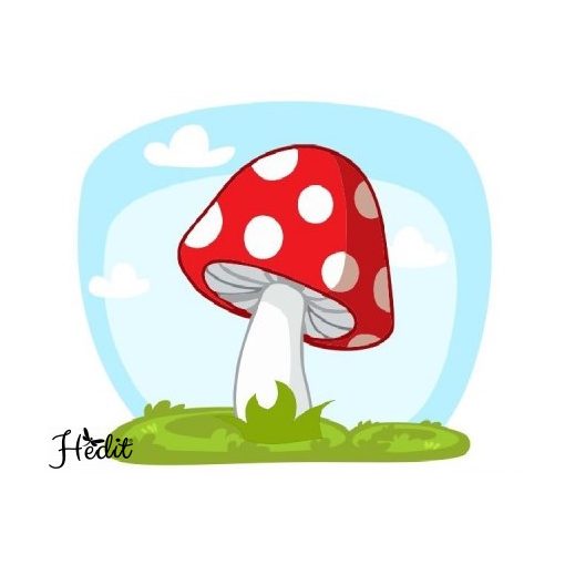 Mushroom iron-on sticker