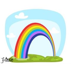 Rainbow iron-on sticker