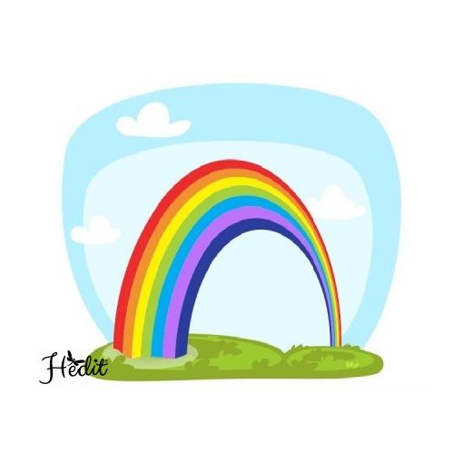 Rainbow iron-on sticker