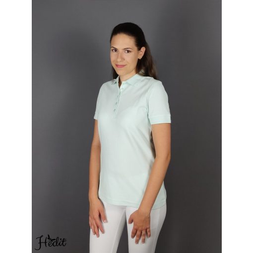 Light mint women's T-shirt with collar