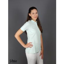 Light mint women's T-shirt with collar