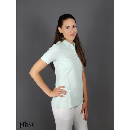 Light mint women's T-shirt with collar