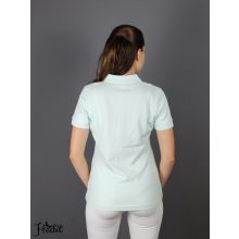 Light mint women's T-shirt with collar