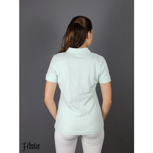 Light mint women's T-shirt with collar