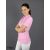 Pink women's T-shirt with collar