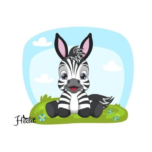 Zebra iron-on sticker