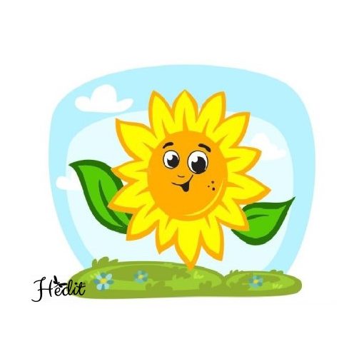 Sunflower iron-on sticker
