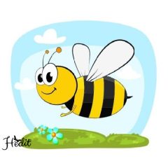 Honeybee iron-on sticker