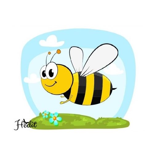Honeybee iron-on sticker