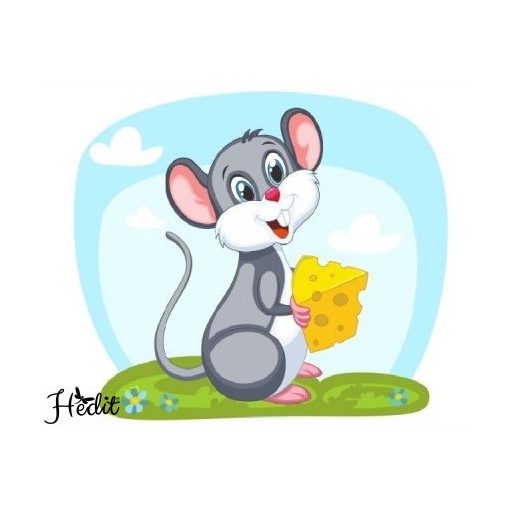 Mouse iron-on sticker