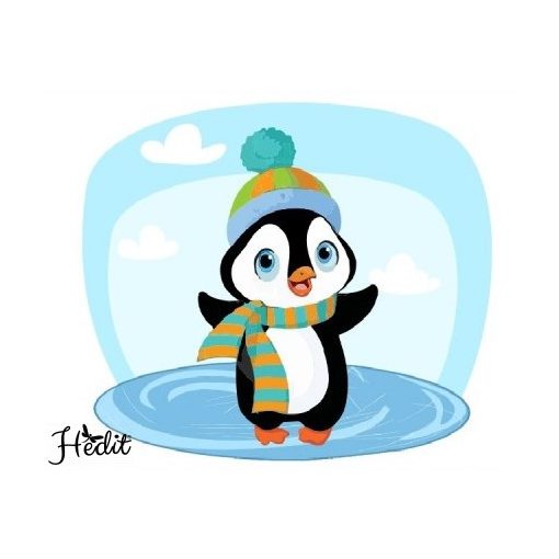 Penguin iron-on sticker