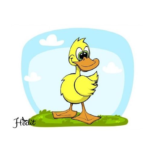 Duckling iron-on sticker