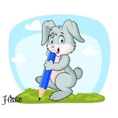 Bunny iron-on sticker