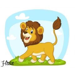 Lion iron-on sticker