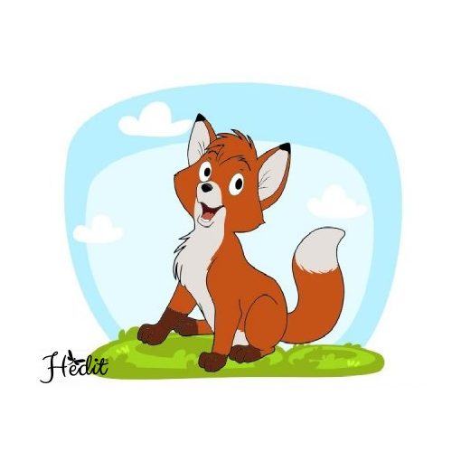 Fox iron-on sticker