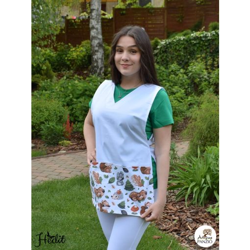 Animal, leafy tabard apron