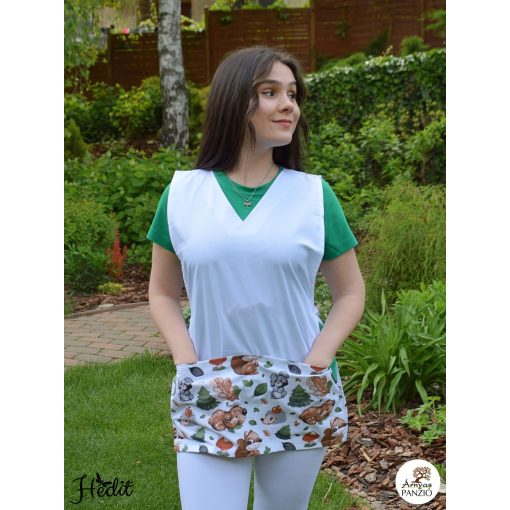 Animal, leafy tabard apron