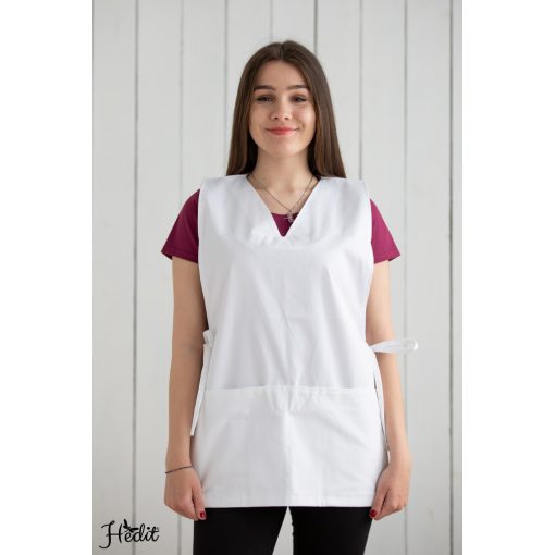 White tabard apron