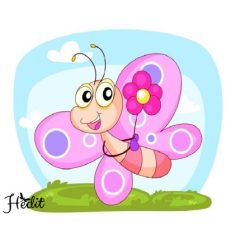 Butterfly iron-on sticker