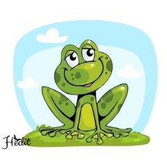 Frog iron-on sticker
