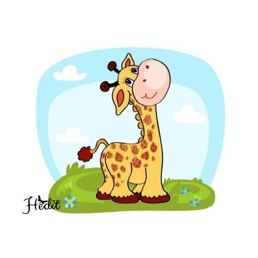 Giraffe iron-on sticker