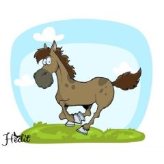 Horse iron-on sticker