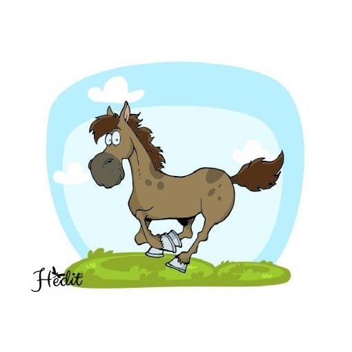 Horse iron-on sticker